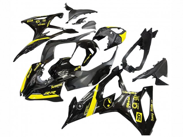 2019-2022 BMW S1000RR Motorcycle Fairings - Glossy Black Yellow