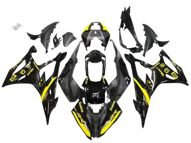 Affordable 2019-2022 BMW S1000RR Motorcycle Fairings - Glossy Black Yellow