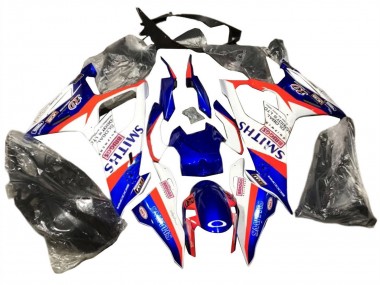 Affordable 2019-2022 BMW S1000RR Motorcycle Fairings - Blue Red White Smiths