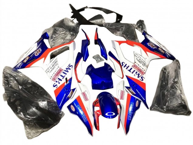 2019-2022 BMW S1000RR Motorcycle Fairings - Blue Red White Smiths