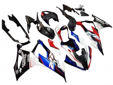 Affordable 2019-2022 BMW S1000RR Motorcycle Fairings - Blue Red White 23