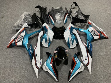 Affordable 2019-2022 BMW S1000RR Motorcycle Fairings - Blue Red White Motul 98