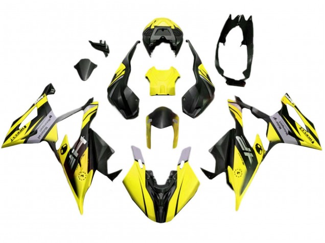 2019-2022 BMW S1000RR Motorcycle Fairings - Matte Yellow Black