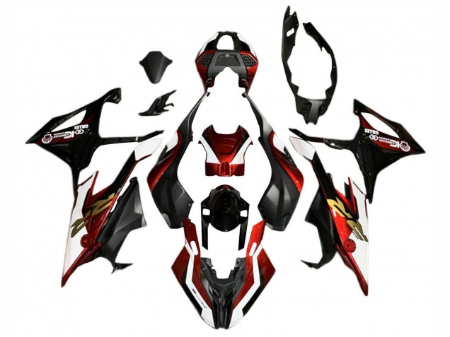 2019-2022 BMW S1000RR Motorcycle Fairings - Red White Black