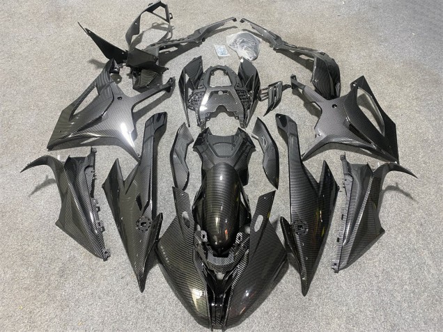2019-2022 BMW S1000RR Motorcycle Fairings - Black Carbon Fiber