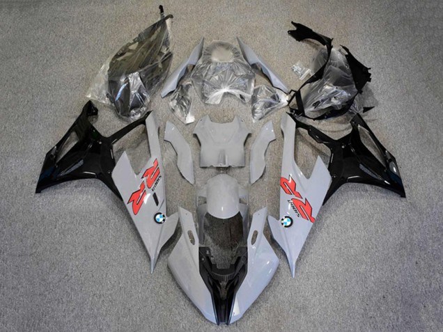 2019-2022 BMW S1000RR Motorcycle Fairings - Black Grey White