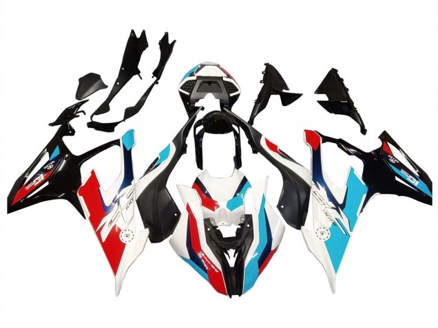2019-2022 BMW S1000RR Motorcycle Fairing - Black White Blue Red