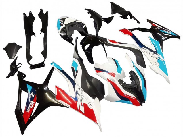 2019-2022 BMW S1000RR Motorcycle Fairing - Black White Blue Red