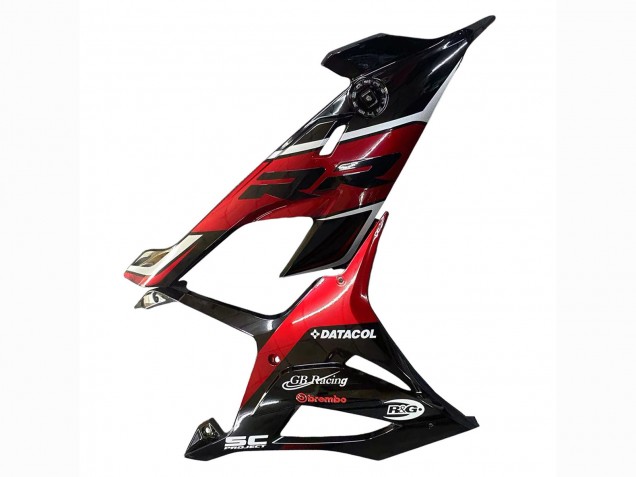 2019-2022 BMW S1000RR Motorcycle Fairings - Black Dark Red
