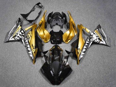 Affordable 2019-2022 BMW S1000RR Motorcycle Fairings - Gold Black Shark