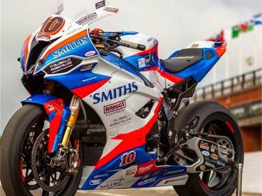 Affordable 2019-2022 BMW S1000RR Motorcycle Fairings - White Blue Red Smiths