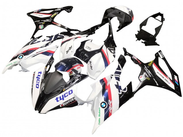 2019-2022 BMW S1000RR Motorcycle Fairings - White Black Pink Oxford