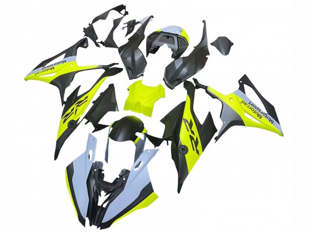 2019-2022 BMW S1000RR Motorcycle Fairings - Black Yellow Grey
