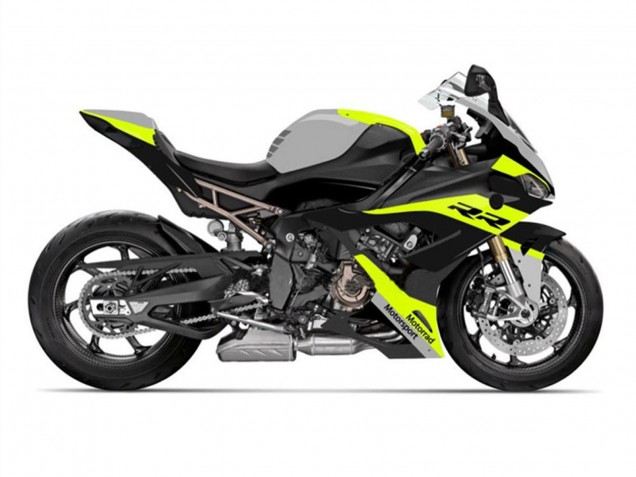 2019-2022 BMW S1000RR Motorcycle Fairings - Black Yellow Grey