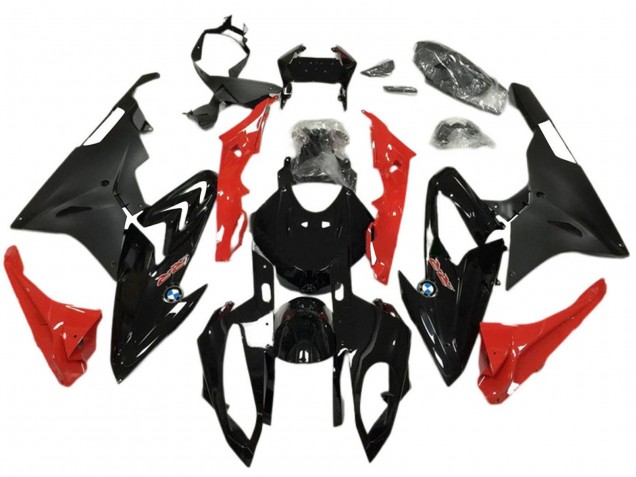 2017-2018 BMW S1000RR Abs Motorcycle Fairings - Red Glossy Black Matte Black