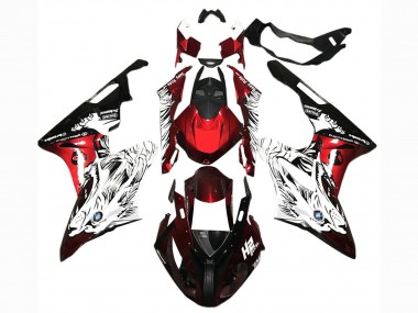 Affordable 2017-2018 BMW S1000RR Motorcycle Fairings - White Red Black