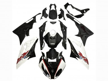 Affordable 2017-2018 BMW S1000RR Motorcycle Fairings - White Glossy Black