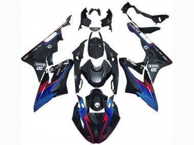 Affordable 2017-2018 BMW S1000RR Motorcycle Fairings - Blue Red Glossy Black Castrol