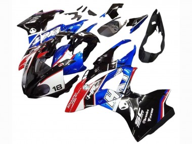 Affordable 2017-2018 BMW S1000RR Motorcycle Fairings Kits - White Blue Red Glossy Black