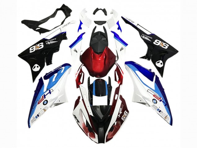 2017-2018 BMW S1000RR Motorcycle Fairing - White Blue Red Black