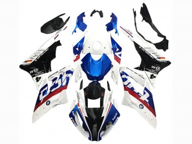 Affordable 2017-2018 BMW S1000RR Motorcycle Fairings - White Blue Red Glossy Black Tyco
