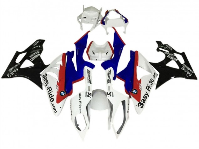2017-2018 BMW S1000RR Motorcycle Fairings Kit - White Blue Red Glossy Black