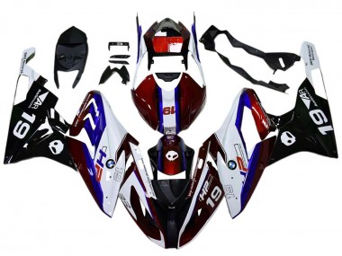 Affordable 2017-2018 BMW S1000RR Motorcycle Fairings - White Red Blue Black