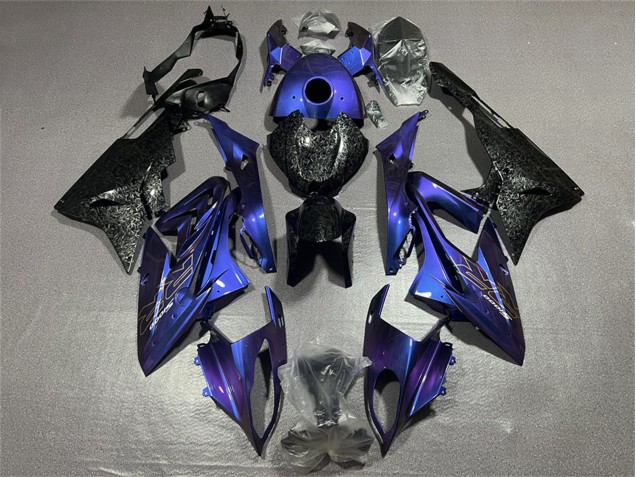 2017-2018 BMW S1000RR Motorcycle Fairings - Blue Black Forged Carbon Fiber