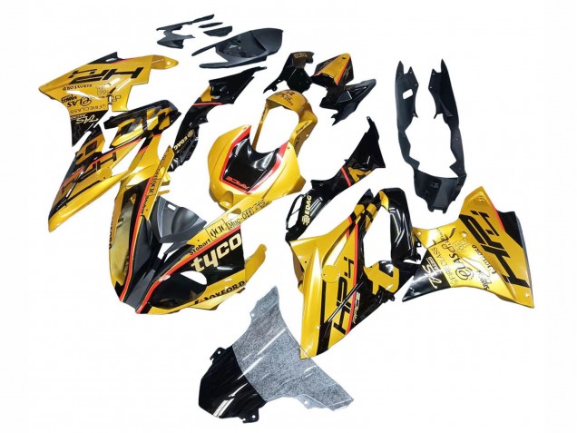 2017-2018 BMW S1000RR Motorcycle Fairings - Gold Black Tyco