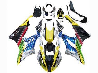 Affordable 2017-2018 BMW S1000RR Motorcycle Fairings - Yellow Blue Red Green Black VR