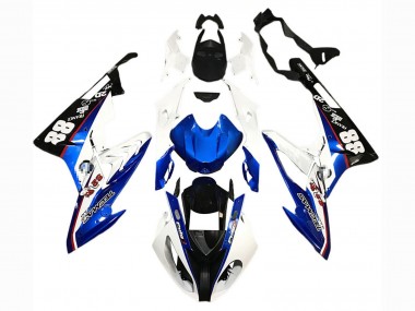 Affordable 2015-2016 BMW S1000RR Motorcycle Fairings - White Blue Black 88