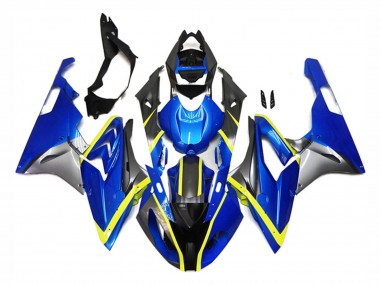 Affordable 2015-2016 BMW S1000RR Motorcycle Fairings - Silver Yellow Blue