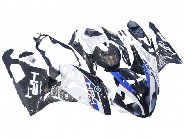 2015-2016 BMW S1000RR Motorcycle Fairings - White Blue Black Carbon Fiber