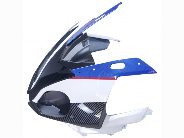 2015-2016 BMW S1000RR Motorcycle Fairings - White Blue Black Carbon Fiber