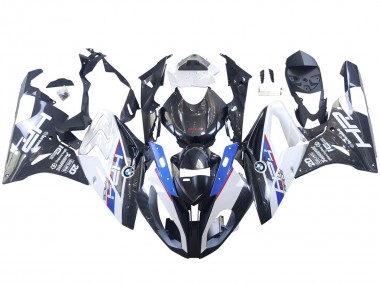 Affordable 2015-2016 BMW S1000RR Motorcycle Fairings - White Blue Black Carbon Fiber