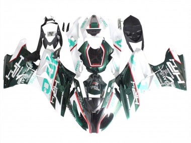 Affordable 2015-2016 BMW S1000RR Motorcycle Fairings - White Green Black