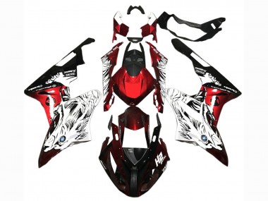 Affordable 2015-2016 BMW S1000RR Motorcycle Fairings - White Red Black
