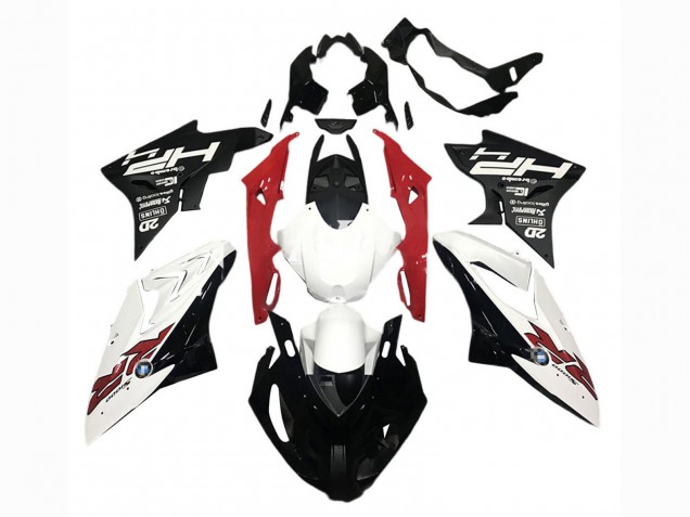 2015-2016 BMW S1000RR Motorcycle Fairings - White Red Matte Black