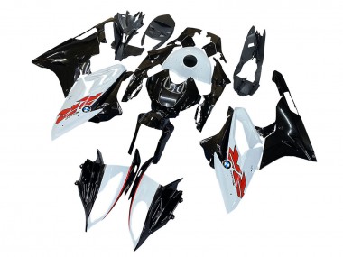 Affordable 2015-2016 BMW S1000RR Motorcycle Fairings - White Black Carbon Fiber