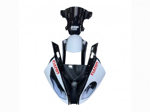 2015-2016 BMW S1000RR Motorcycle Fairings - White Glossy Black Fiamm