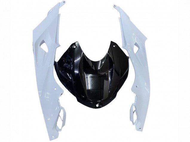 2015-2016 BMW S1000RR Motorcycle Fairings - White Glossy Black Fiamm