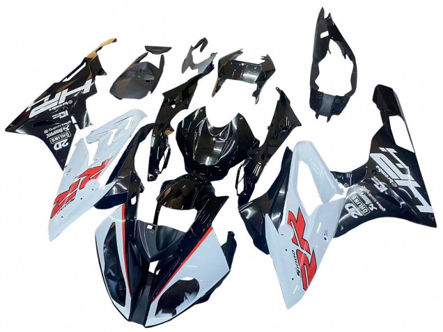 2015-2016 BMW S1000RR Motorcycle Fairings - White Glossy Black