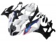 2009-2014 BMW S1000RR Motorcycle Fairings - White Red Blue Glossy Black HP Becker Carbon