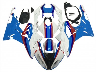 Affordable 2009-2014 BMW S1000RR Motorcycle Fairings - White Red Blue