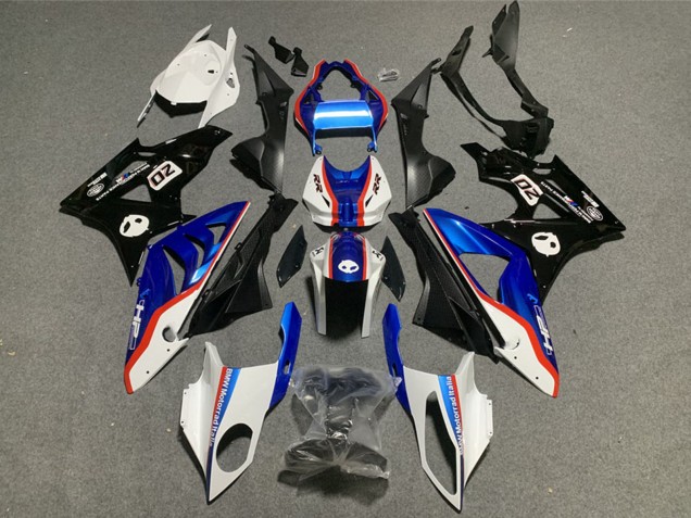 2009-2014 BMW S1000RR Motorcycle Plastics - White Red Blue Glossy Black