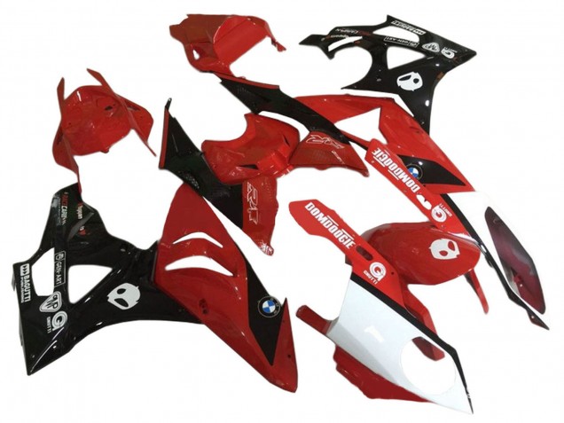 2009-2014 BMW S1000RR Motorcycle Fairings - Red White Glossy Black
