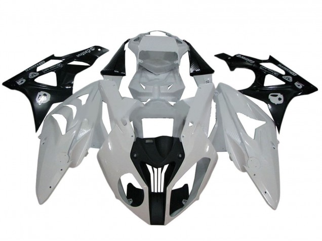 2009-2014 BMW S1000RR Motorcycle Fairings - White Glossy Black