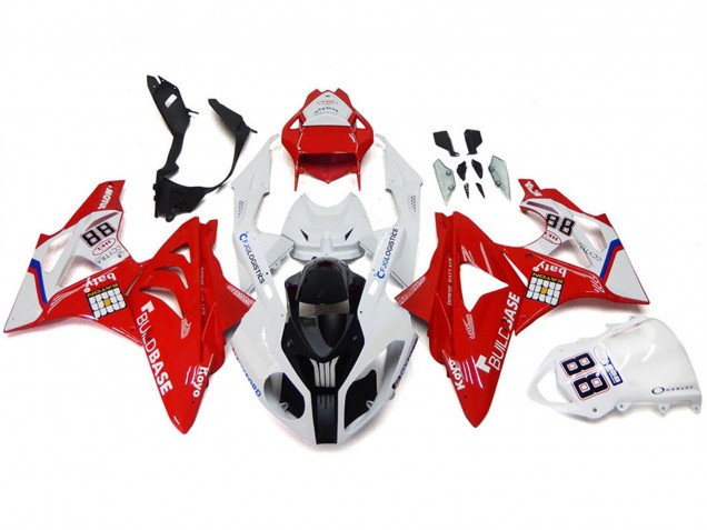 2009-2014 BMW S1000RR Motorcycle Fairings - White Red