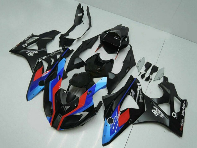 2009-2014 BMW S1000RR Motorcycle Fairings - Blue Red Matte Black Castrol