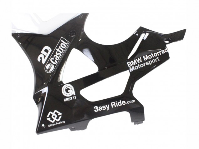 2009-2014 BMW S1000RR Motorcycle Fairings - White Blue Glossy Black Castrol